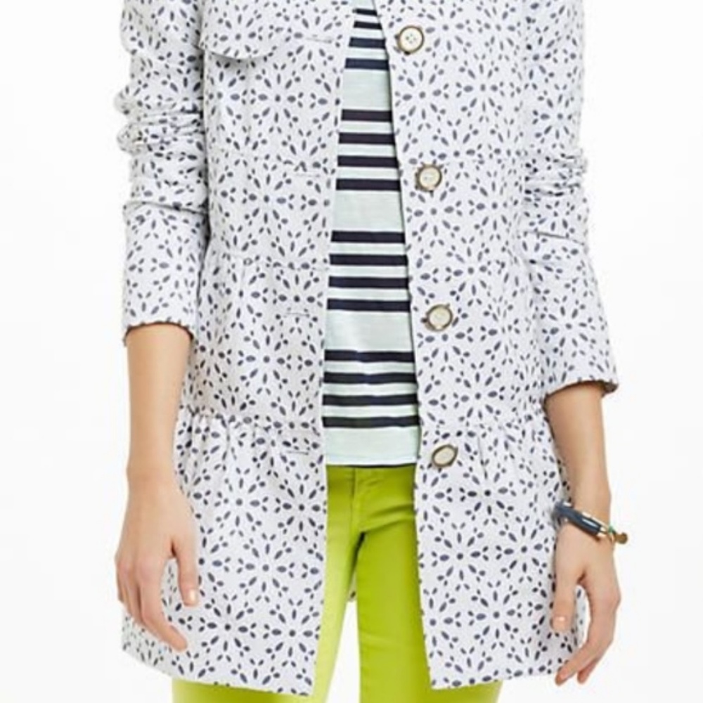 Elevenses Eyelet Trench Jacket Lace Tiered - Picture 7 of 8